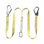 energy absorber double webbing lanyard
